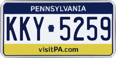 PA license plate KKY5259