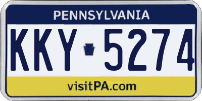 PA license plate KKY5274