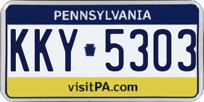 PA license plate KKY5303