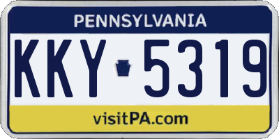 PA license plate KKY5319