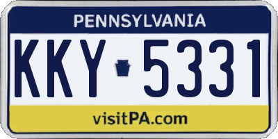 PA license plate KKY5331