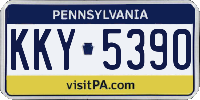 PA license plate KKY5390