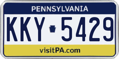 PA license plate KKY5429