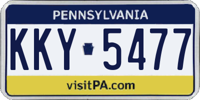 PA license plate KKY5477