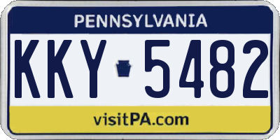 PA license plate KKY5482
