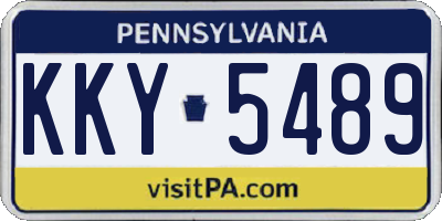 PA license plate KKY5489