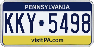PA license plate KKY5498