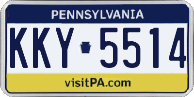 PA license plate KKY5514