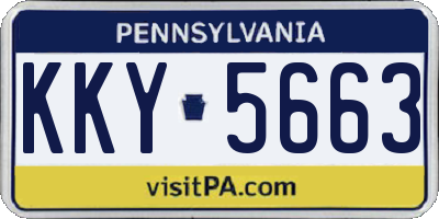 PA license plate KKY5663