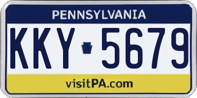 PA license plate KKY5679