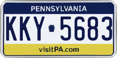 PA license plate KKY5683