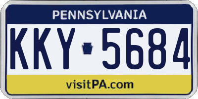 PA license plate KKY5684