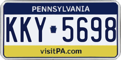 PA license plate KKY5698