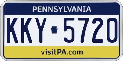 PA license plate KKY5720