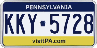 PA license plate KKY5728