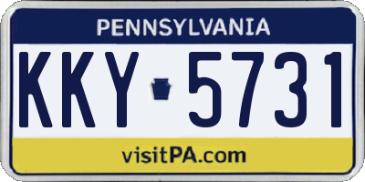 PA license plate KKY5731