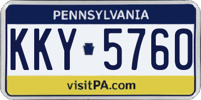 PA license plate KKY5760