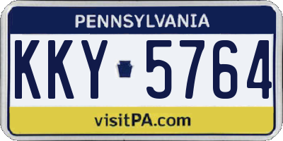 PA license plate KKY5764