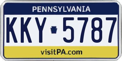 PA license plate KKY5787