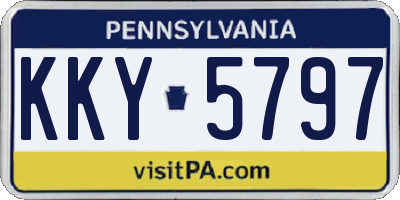 PA license plate KKY5797