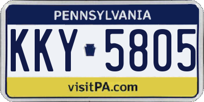 PA license plate KKY5805