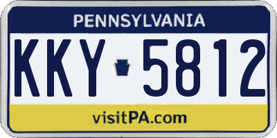 PA license plate KKY5812