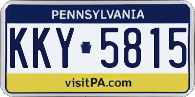 PA license plate KKY5815