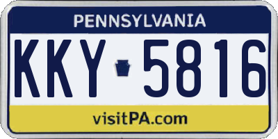 PA license plate KKY5816