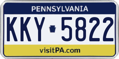 PA license plate KKY5822