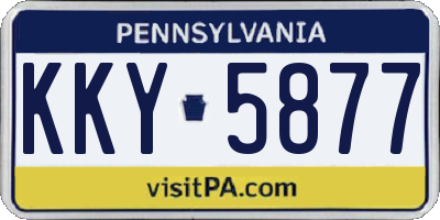 PA license plate KKY5877