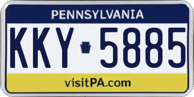 PA license plate KKY5885