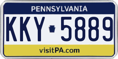 PA license plate KKY5889
