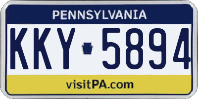 PA license plate KKY5894