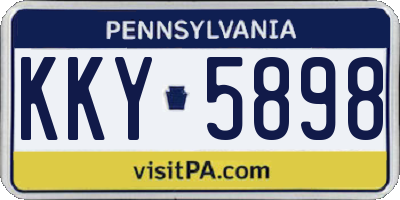 PA license plate KKY5898