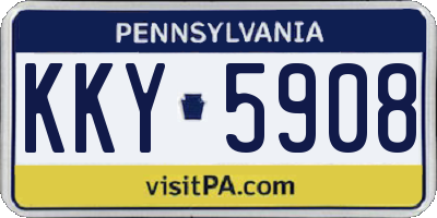 PA license plate KKY5908