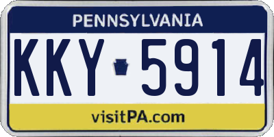 PA license plate KKY5914