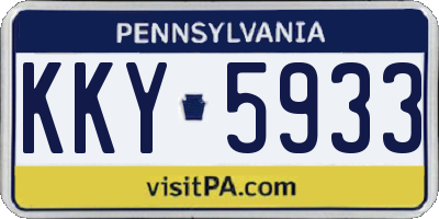 PA license plate KKY5933