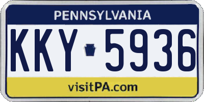 PA license plate KKY5936