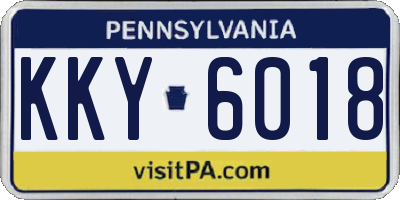 PA license plate KKY6018