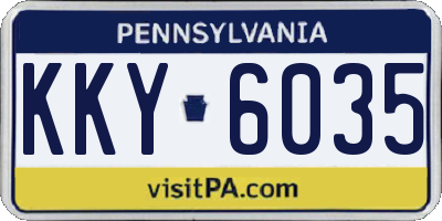 PA license plate KKY6035