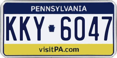 PA license plate KKY6047