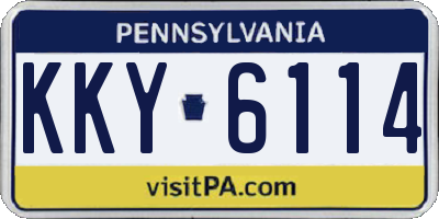 PA license plate KKY6114