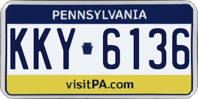 PA license plate KKY6136