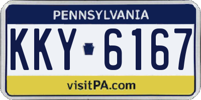 PA license plate KKY6167
