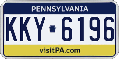 PA license plate KKY6196