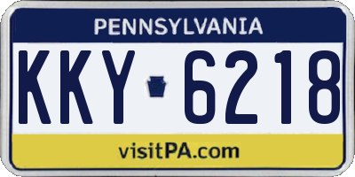PA license plate KKY6218