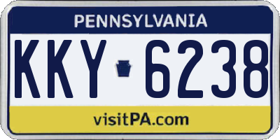 PA license plate KKY6238