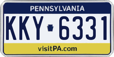 PA license plate KKY6331