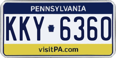 PA license plate KKY6360