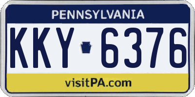 PA license plate KKY6376